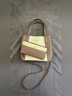 VGUC Kate Spade Jackson Medium Triple Compartment Satchel & Wallet :)